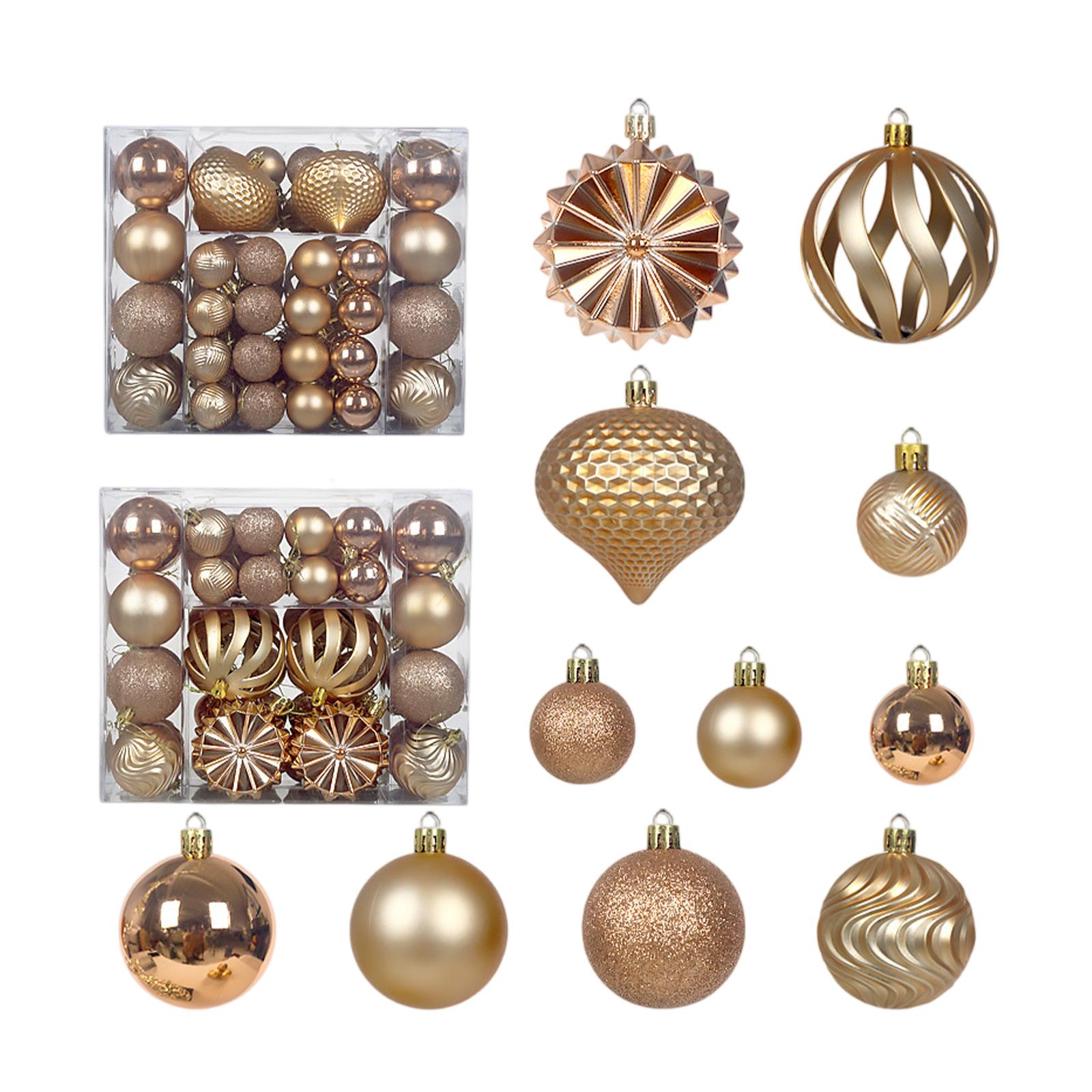 Christmas Ball Set Of 48pcs, 468cm Irregularly Shaped, Shiny Balls, Christmas Decorations. One Size