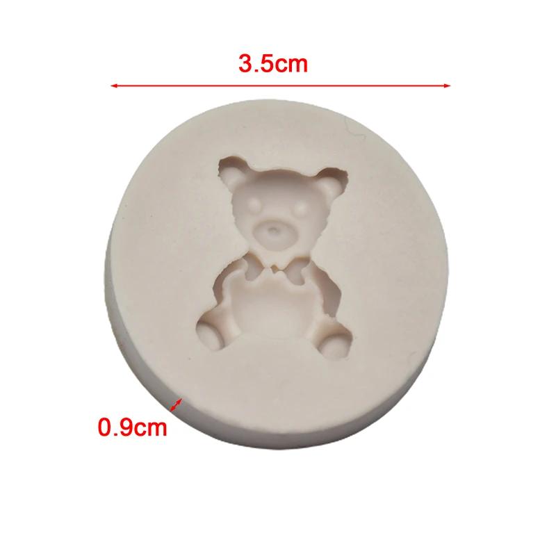 1PC Bear Silicone Mold Mini Fondant Mold Cake Decorating Tools Chocolate Gumpaste Mold Chocolate Soap Mold