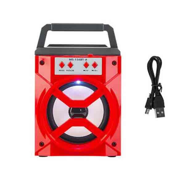 

MS-134BT Беспроводной Bluetooth-динамик Мультимедийный мобильный динамик USB 3,5 мм FM-радио Сабвуфер красный