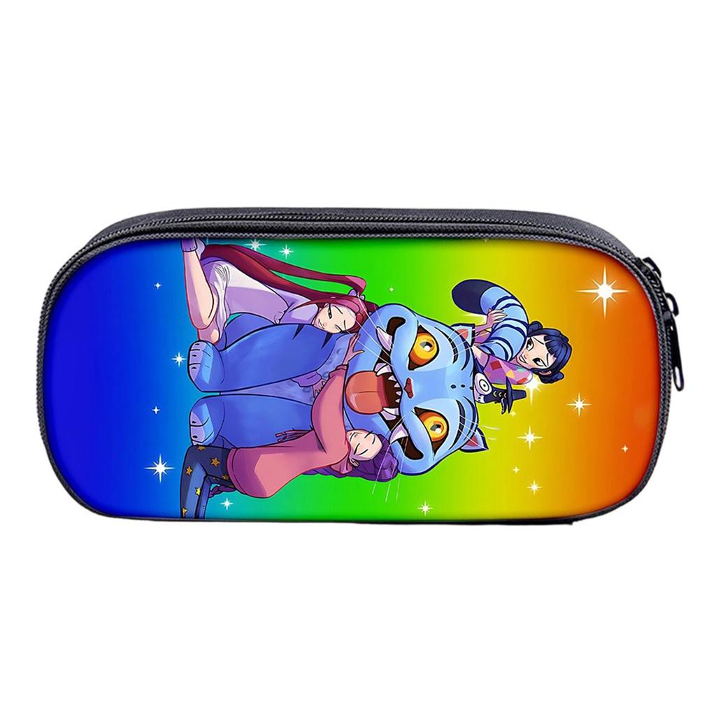 Printed Peripheral Pencil Bag Witch Girls Group Primary And Secondary School Students Pencil Case