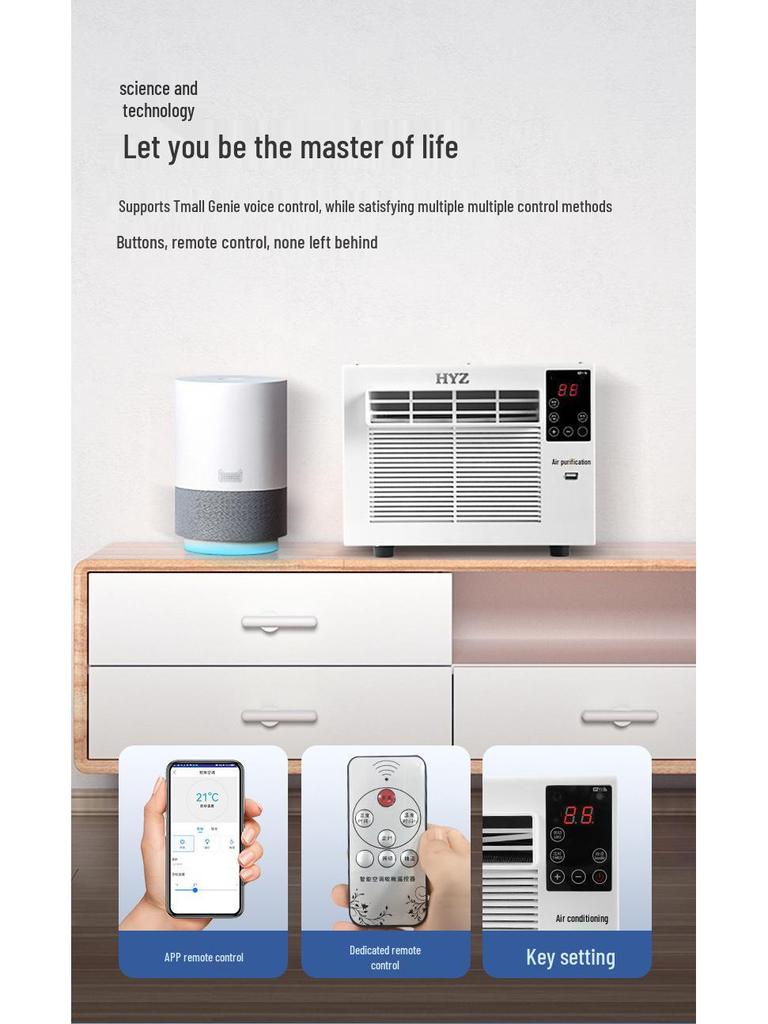 Mosquito Net Indoor Dormitory Mobile Air Conditioner, 1 HP, Free Installation & Drainage, Tent-Compatible