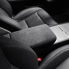 For Tesla Model Y Juniper Launch 2025, A Lcantara Car Central Control Armrest Box Panel Decorative Cover Handrail Accessories