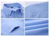 Men's Solid Color Oxford Short-Sleeve Casual Shirt for Spring and Summer