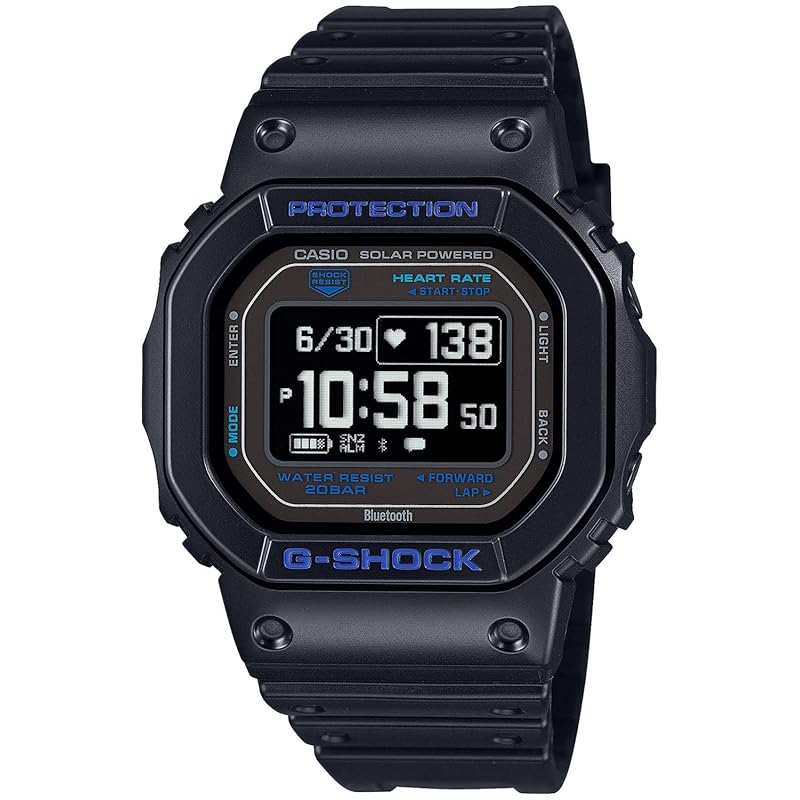 

[Casio] watch G-Shock []G-SQUAD heart rate monitor Equipped with Bluetooth DW-H5600-1A2JR men s black x blue
