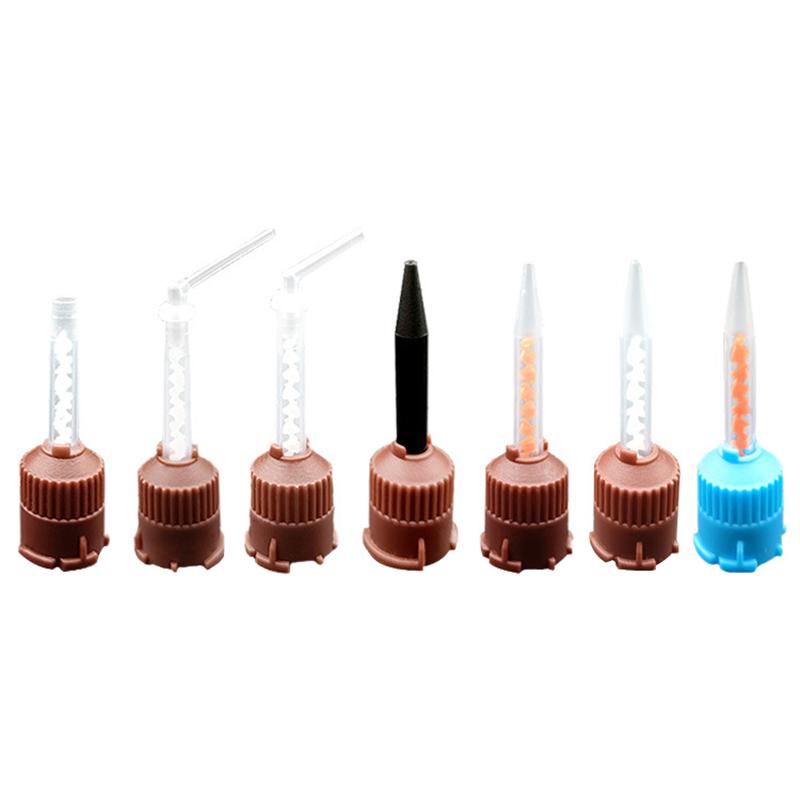 50 Pièces Embouts de Mélange Solidification Dentaire Mélangeurs Jetables Dentisterie Bozzles Tube de Mélange Fournitures Dentaires