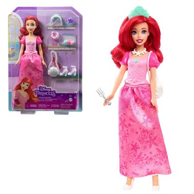 Disney  Disney Princezna Ariel (Volánové růžové šaty) [Sada na hraní s oblékací panenkou] [Včetně příslušenství] [Pro děti od 3 let] HLX34