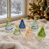 Miniature Christmas Tree Miniature Glass Handcrafted Glass Sculpture  Car Ornament
