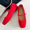 Fashion Designer Women's Flats Loafers Shoes Fad Ballet Sandals 2025 Trend Summer New Walking Soft Shoes Square Toe Shallow Buckle Shoes