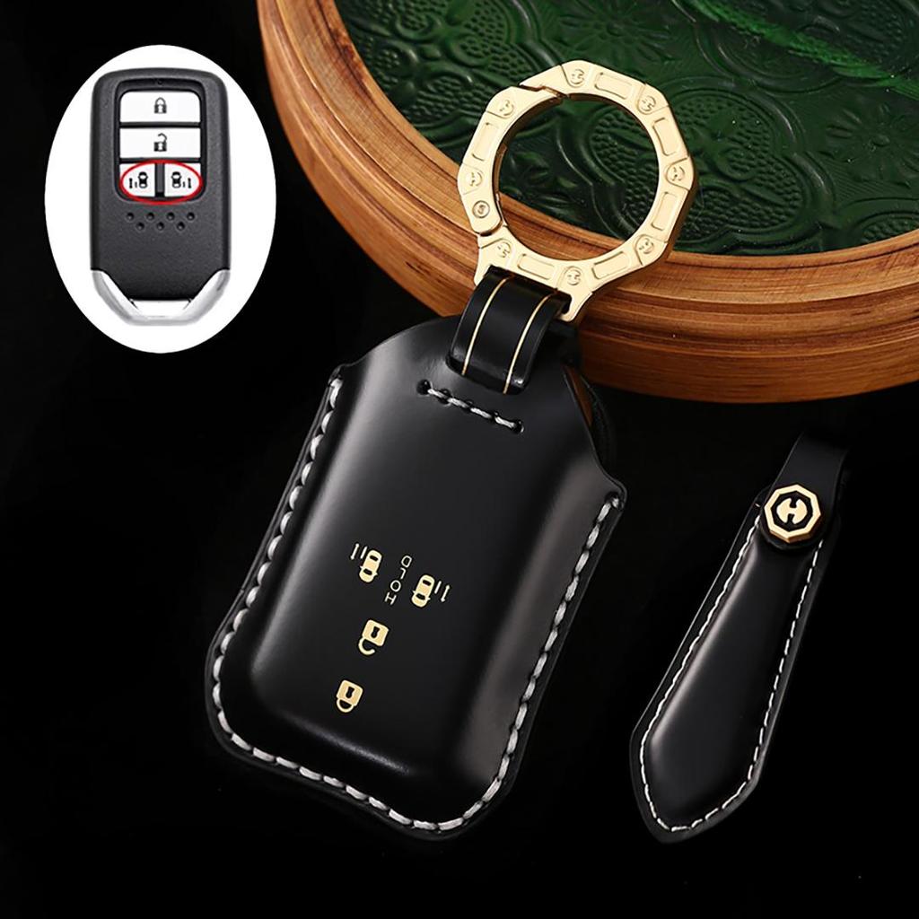 Honda Accord Civic CRV Pilot Odyssey Handmade Cowhide High-End Car Key Cover keychain
