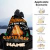 Capibala Customize Text Blanket Lightweight Personalized Blanket Comfortable Versatile for Livingroom Office Living Room Office Chair