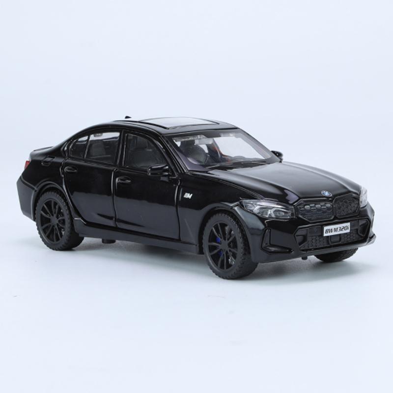 

1/32 BMW 320i Coupe Модель автомобиля из литого металла Машины Моделирование Звук и свет Коллекция Детские игрушки Подарки чёрный