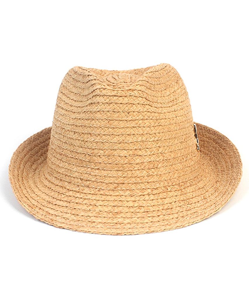 Yunibeosyeolkemiseuteuli Bu Raffia Simple Beige Fedora Summer Hat