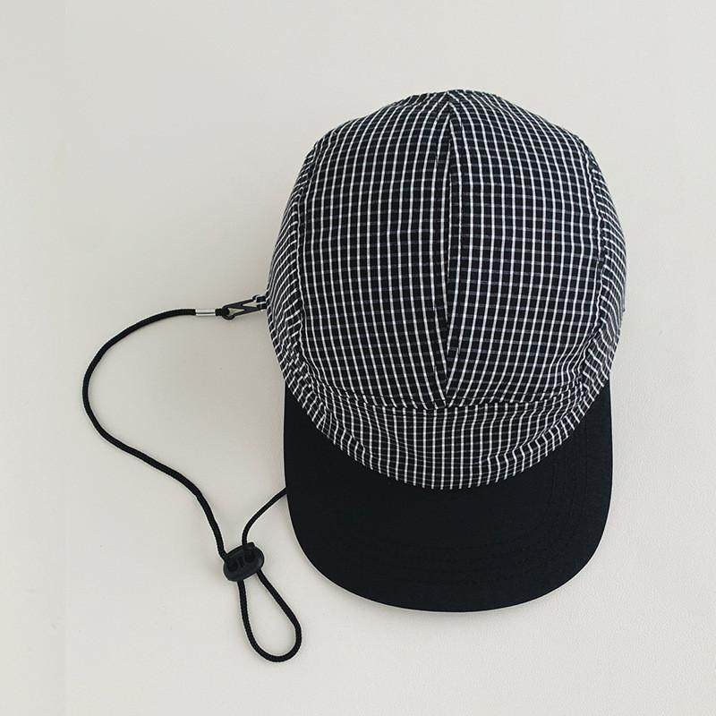 Baseball Cap Peaked Hat Breathable Grid Pattern Uv Protection  Adjustable Gift