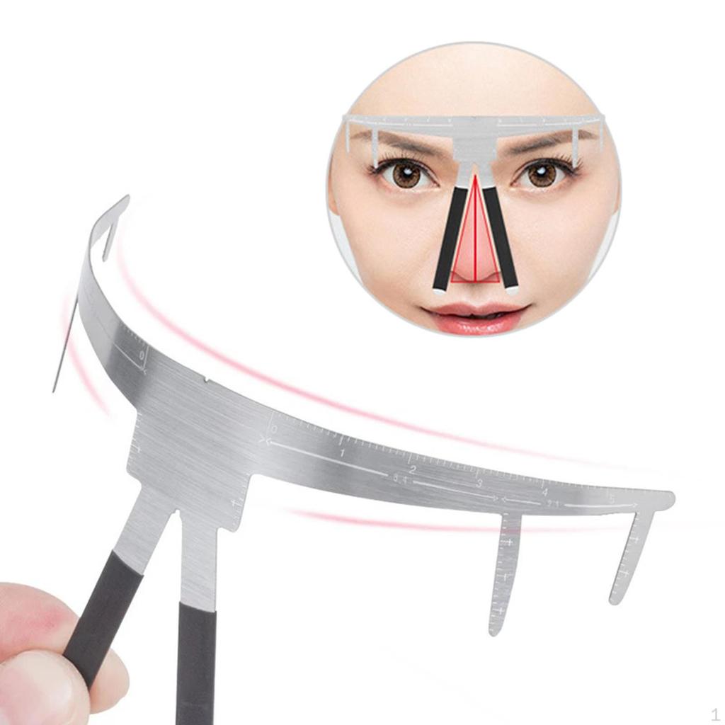 Stainless Eyebrow Ruler Balance Permanent Parts Tool for Measuring Positioning Shaping