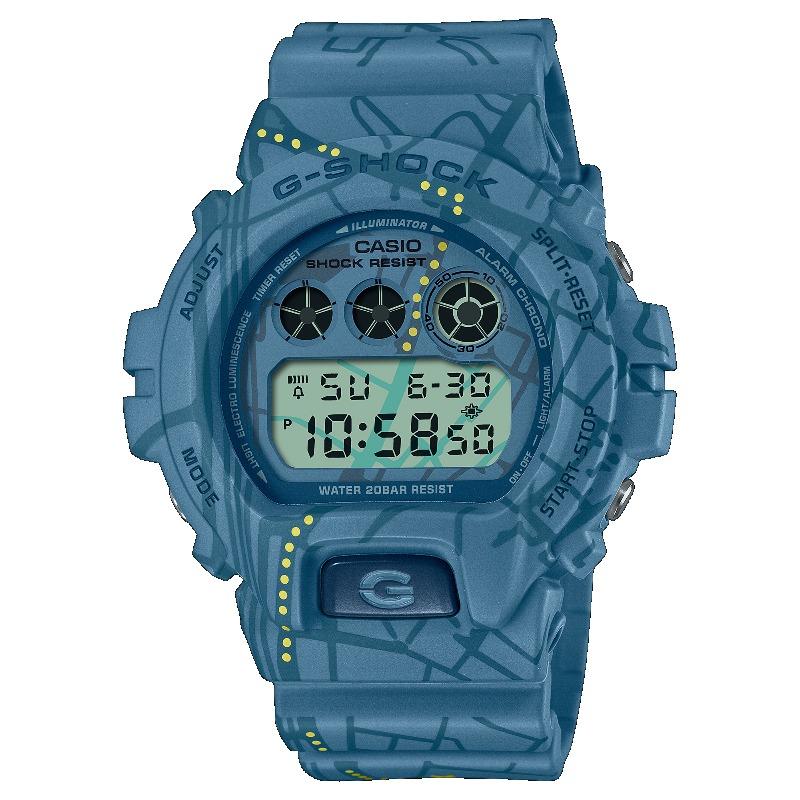 

Casio G-SHOCK Men s Resin 200M Water Resistant Shock Resistant Alarm Quartz Watch DW-6900SBY-2 синий