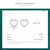 Modian Fashion Hearts Shape Hoop Earrings 925 Sterling Silver Love Charm Earring For Women Girls Jewelry Gifts