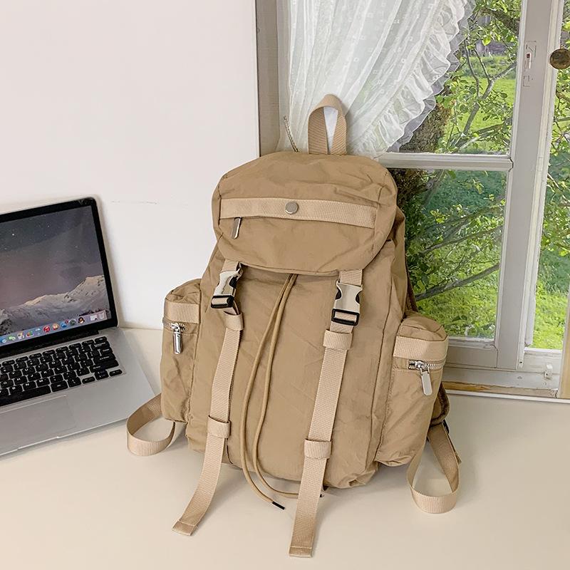 Schoolbag Mori Campus Japanese Simple Ins Female College Students Lazy Wind Large Capacity Nylon Bag Casual Backpack