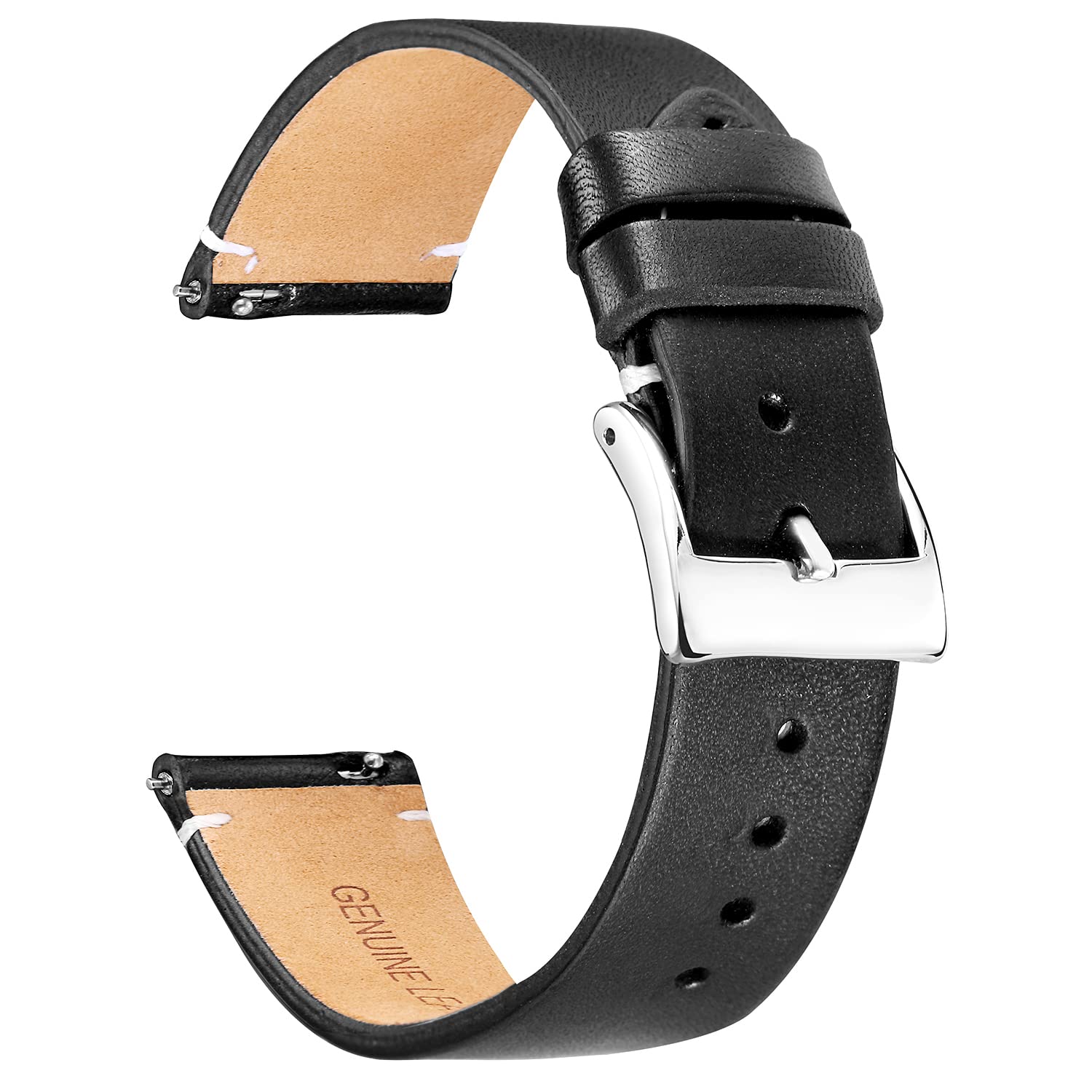 

[BINLUN] Ремешок для часов из натуральной кожи с быстросъемным механизмом, кожаный ремешок для часов для мужчин и женщин, замена 12MM