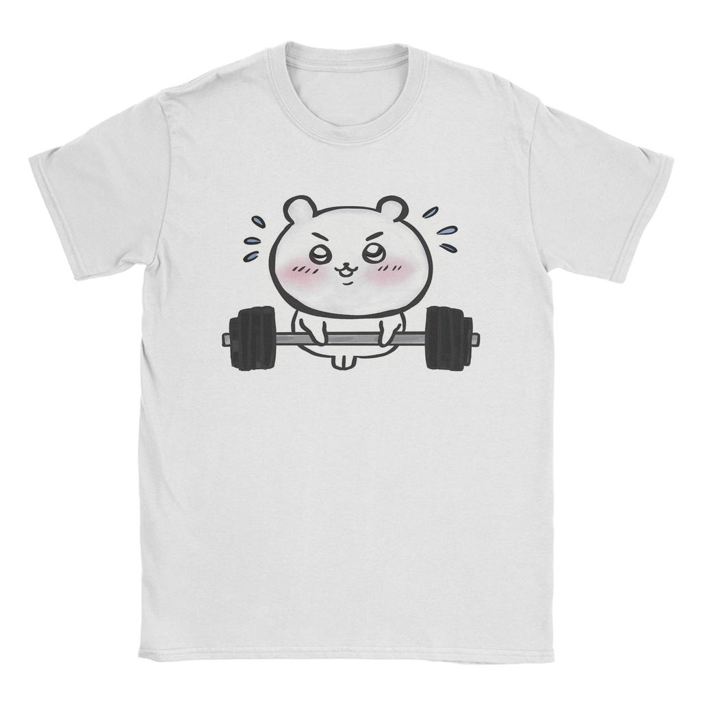 Copkfegf Chiikawa T-Shirt Men's Cotton Tops Hip Hop  Crewneck Short Sleeve