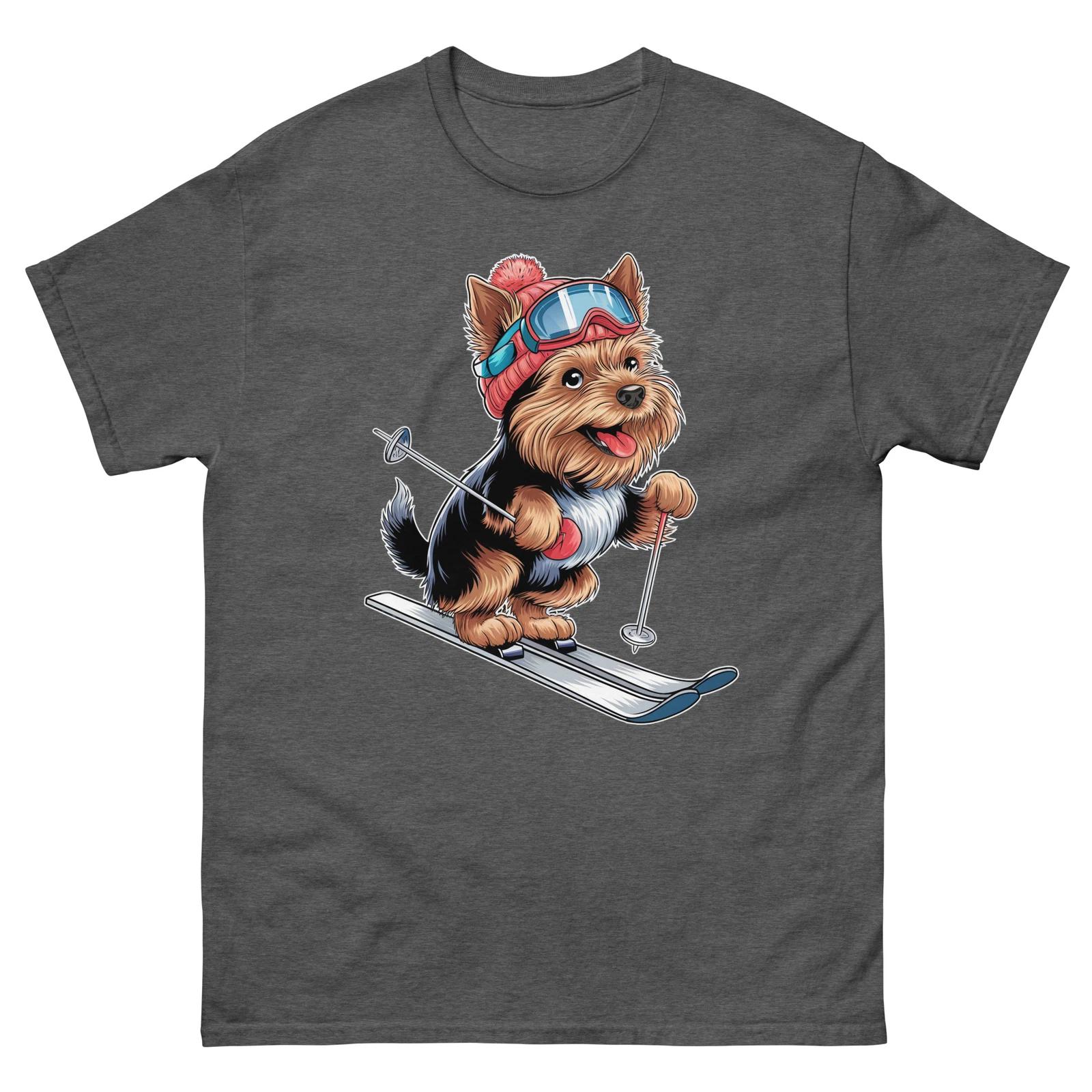 Skiing Yorkshire Terrier Yorkie Unisex classic tee 3XL