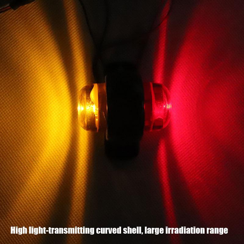 12V 24V Dual-sides LED Side Marker Lamps Rear Signal Indicator Light Tail Brake Warning Lights for Truck Trailer Lorry Van RV