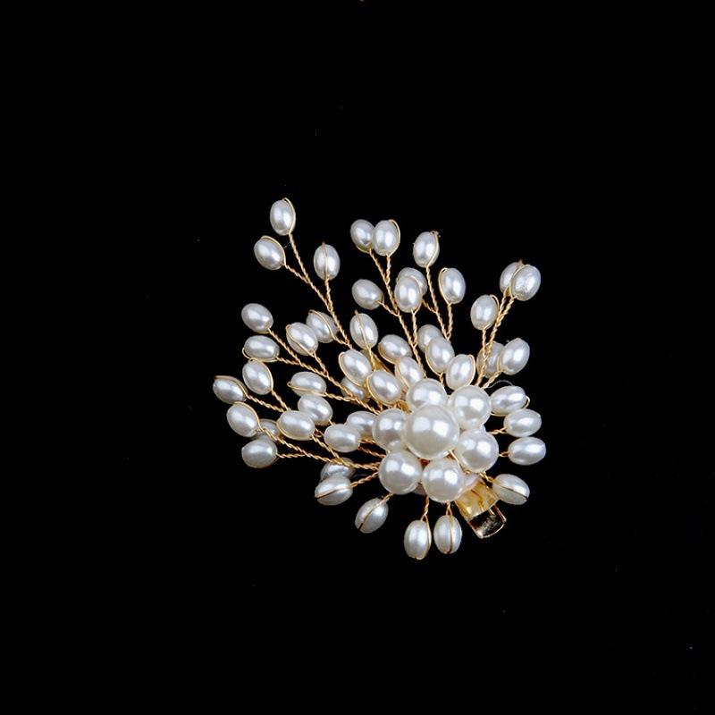 

White pearl updo, haircomb, headdress, handmade hairpin, crown headdress, flower comb hair ornament