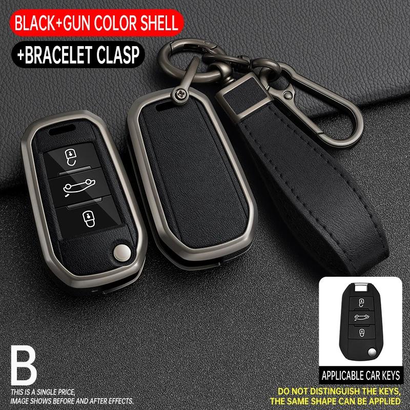 Car Key Case Remote Cover For Peugeot 208 308 T9 508 2008 For Citroen C4 For Opel Corsa Crossland X Auto Accessories