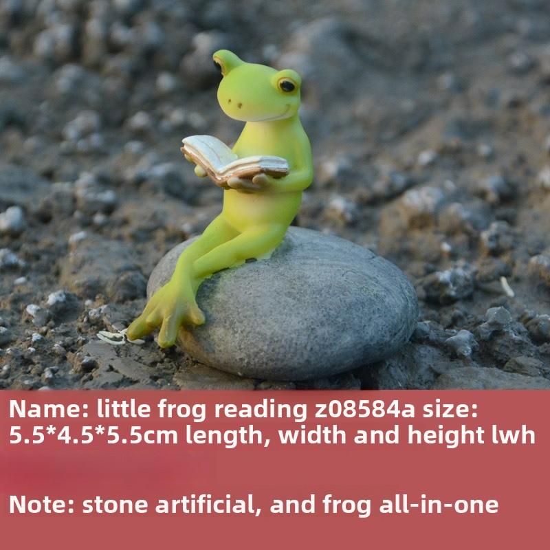 Crafts Statues  Small Frogs  Small Figurines  Multi-headed Miniature Landscape  Fairy Garden Decoration  Interior Decoration