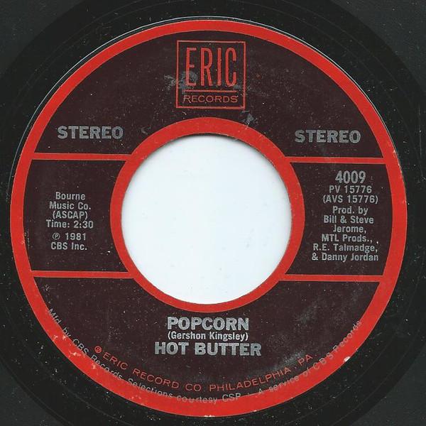 

7-дюймовая пластинка HOT BUTTER BUZZ CLIFFORD Popcorn Baby Sittin Boogie 4009 Eric Records 1981 США Поп Б/у