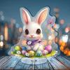 Acrylic Standee Cute Bunny Easter Home Decoration 2D Flat Easter Ornament
