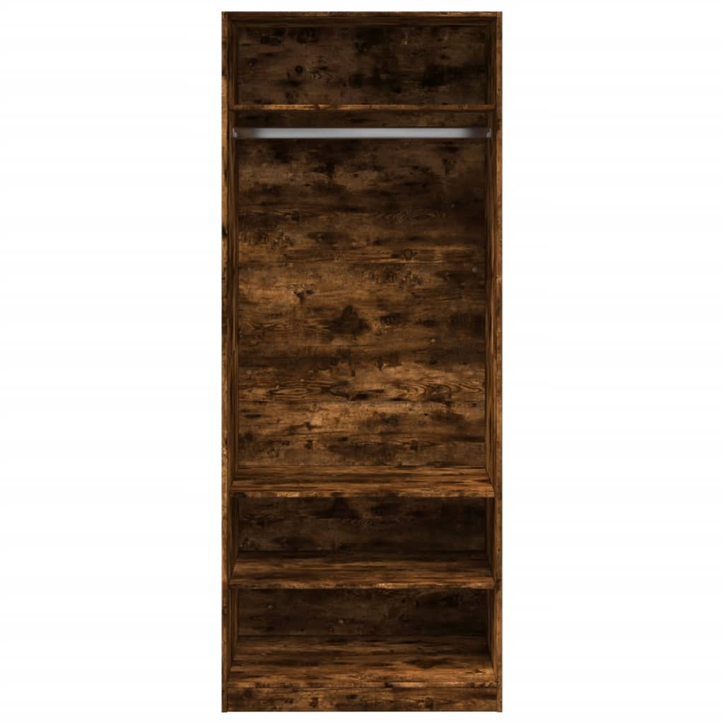 Vidaxl Szafa, Przydymiony Dąb, 80X50X200 Cm, Materiał Drewnopochodny