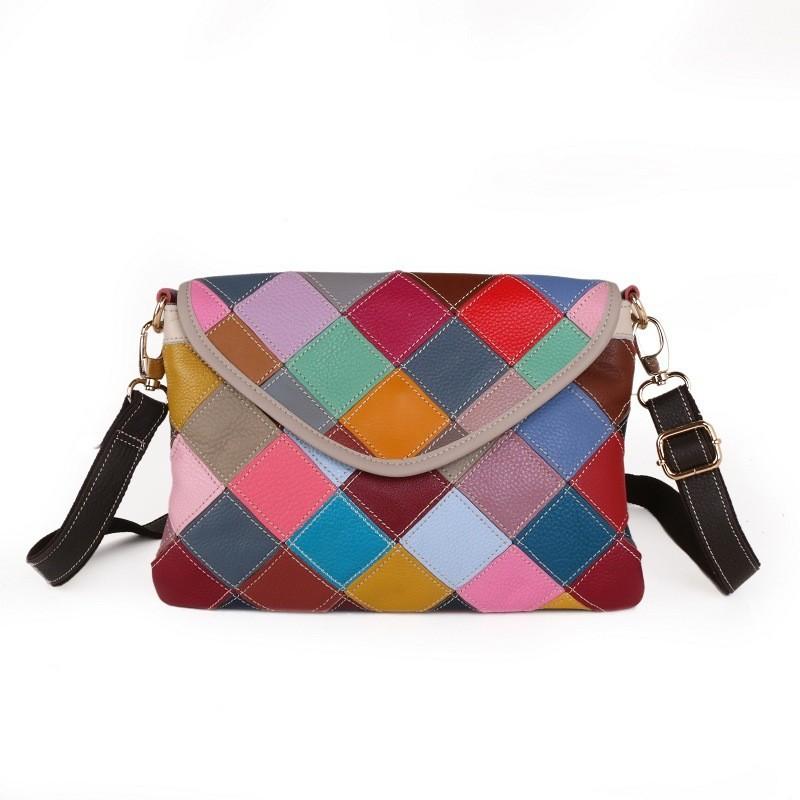 Bag Women'S Sheepskin Bag Xiaoqing Contrasting Color Single Shoulder Women'S Bag Single Shoulder Crossbody Small Bag