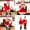 Kids Xmas Outfit Boys Girls Santa Claus Cosplay Costume Christmas Clothes