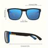 2 Pieces Fashion Vintage Square Sports Sunglasses Men Women Driving Fishing Brand Designer Sun Glasses Retro Man Eyewear UV400