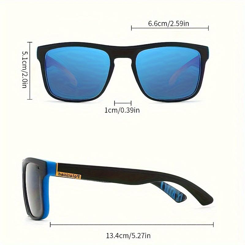 2 Pieces Fashion Vintage Square Sports Sunglasses Men Women Driving Fishing Brand Designer Sun Glasses Retro Man Eyewear UV400