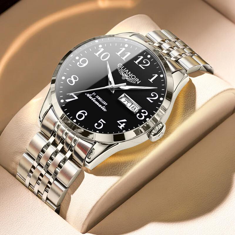 Мужские автоматические светящиеся деловые часы GUANQIN 40mm