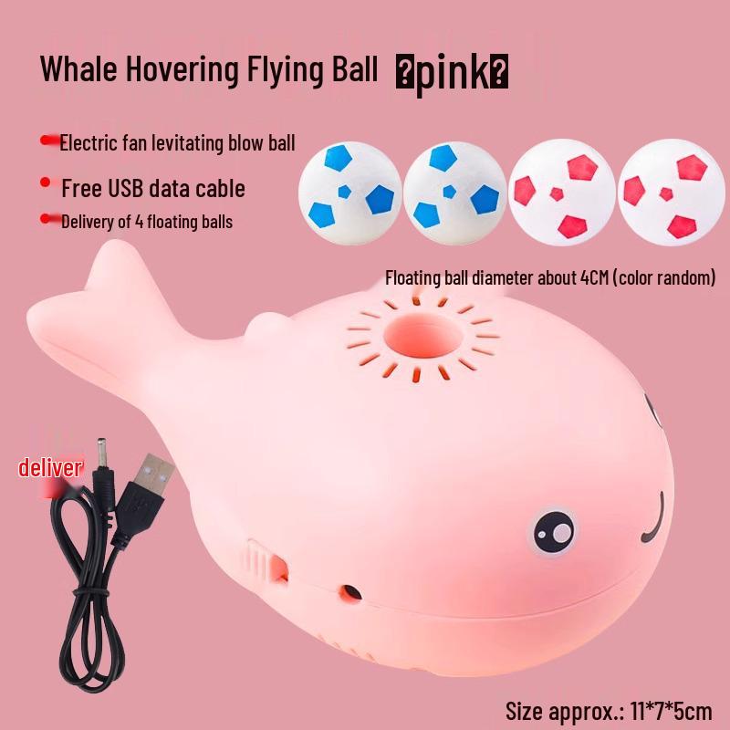 Mini Brinquedo de Baleia Bebê do Oceano: Ventilador Elétrico e Bola Flutuante para Aprendizado Infantil