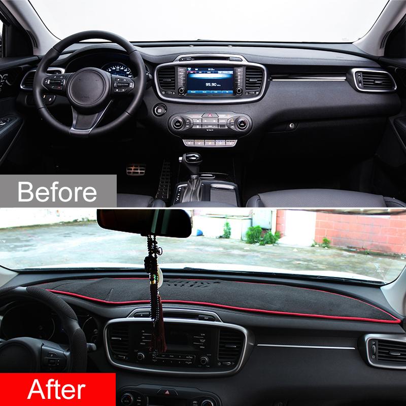 For Kia Sorento 3 UM Prime 2015 2016 2017 2018   Car Dashboard Cover Avoid Light Mats Anti-UV Case Protector Accessories
