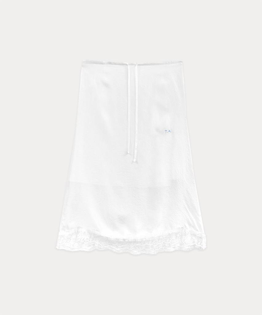 Tabert Bella Satin Long Skirt - White