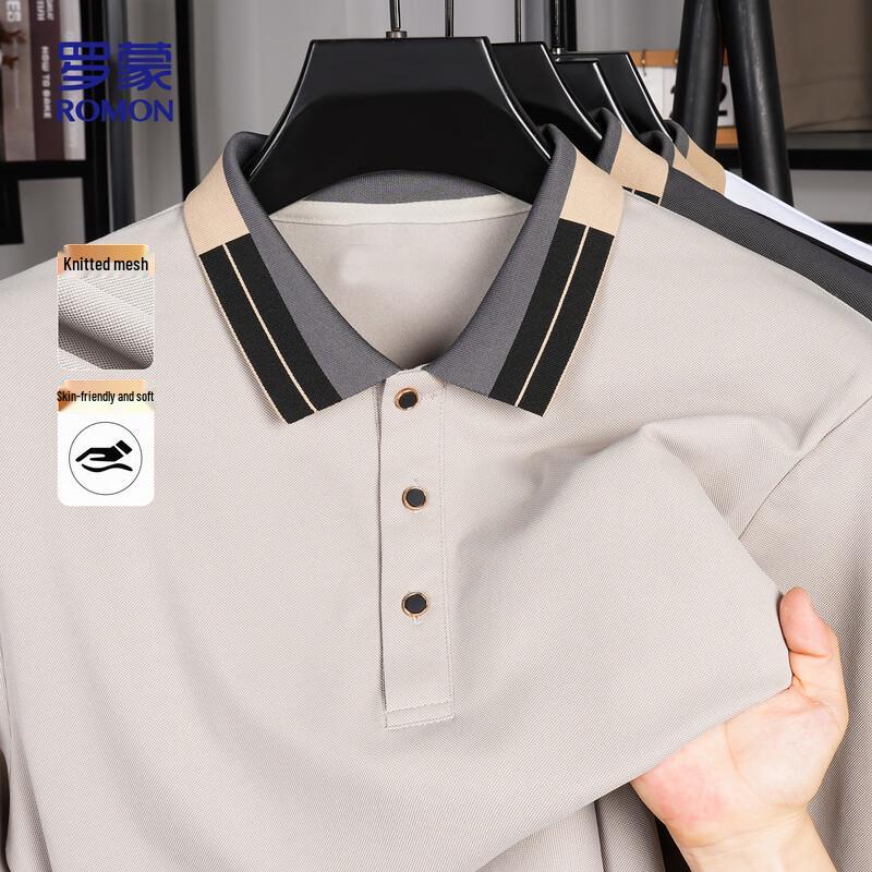ROMON Men s Long-Sleeve Polo Shirt MS605 195