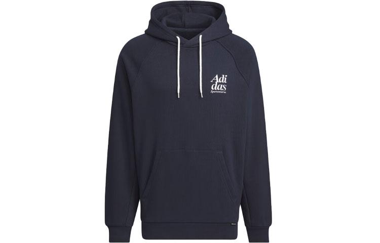 Adidas Small Logo Waffle Hoodie Sweatshirt Men s Legend Ink JE6099 L