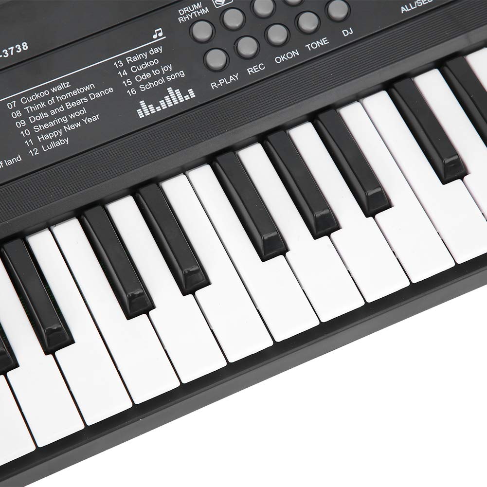 Eujgoov Piano Électrique 37 Touches Clavier Électrique Mini Clavier Clavier Électrique Clavier Musical avec Microphone Instrument Éducatif Électronique
