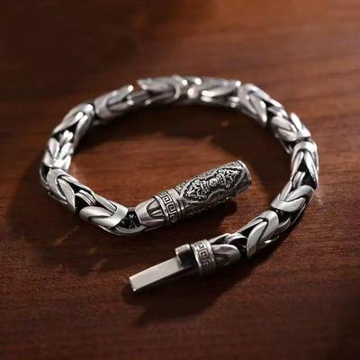 Retro Försilvrat Vajra Armband - Trendiga Hip Hop Herrsmycken
