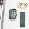 Gold Edge Tpu Auto Keyless Shell Car Key Case Cover For Renault Duster Logan Dacia Sandero Trafic Clio For Nissan Terrano Almera