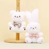 Adorable White Teddy Bear Plush Keychain Cute Stuffed Animal Toy Gift 12 Cm