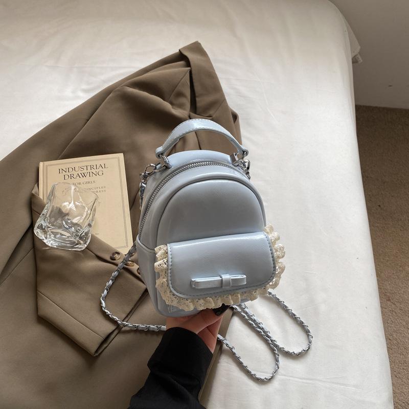 Niche Korean Version of Fashion Mini Backpack 2025 Summer New Casual Commuting Bow Backpack Small Schoolbag