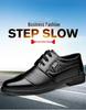 2025 Men's Casual British Style Leather Office Shoes - Spring Formal, Soft Low-Top Lace-Up