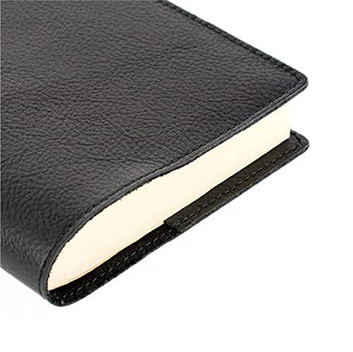 [ Asoboze ] TOLVE Book Cover, Paperback, Genuine Leather, Made In Japan, Neo Black, TO-C001