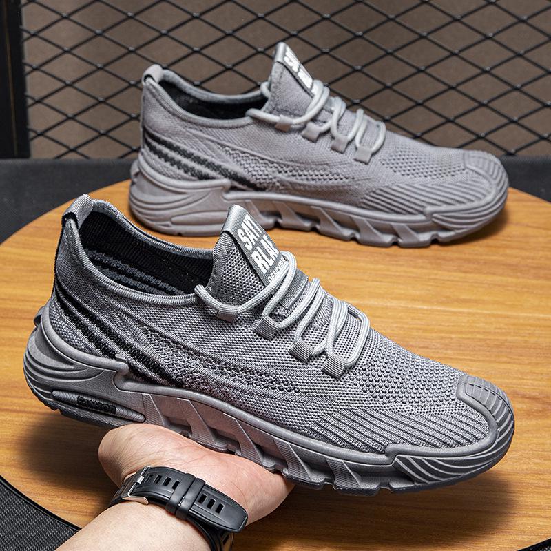Plus Size Men's Breathable Mesh Sneakers, Spring 2025 - Fashionable, Versatile, and Comfy for Casual or Running Activities.