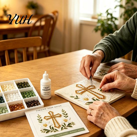 Meaningful Spiritual Art Projects Christian Sea Glass Kit, DIY Religious Mosaic Kit for Adults, Faith Bible Based Creative Hobbies Inspired